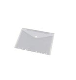Documentenmap, met velcro sluiting, ft A4, geperforeerd, wit, pak van 10 stuks