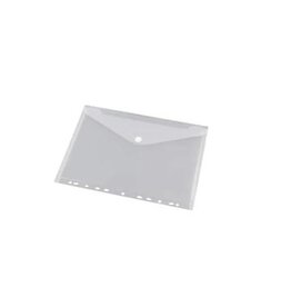 Documentenmap, met velcro sluiting, ft A4, geperforeerd, wit, pak van 10 stuks