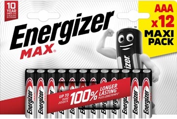 Energizer Energizer batterijen Max AAA, blister van 12 stuks