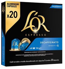 Douwe Egberts Douwe Egberts L'Or Intensity koffiecapsules, Decaffeïnato, pak van 20 stuks