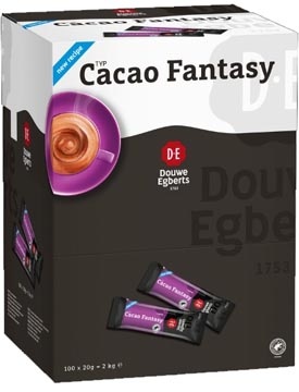 Douwe Egberts Douwe Egberts instant stick, Cacao fantasy, 20 g, doos van 100 stuks