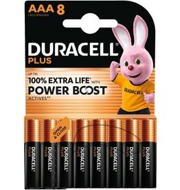 Duracell Duracell batterij Plus 100% AAA, blister van 8 stuks