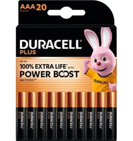 Duracell Duracell batterij Plus 100% AAA, blister van 20 stuks