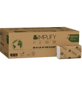 Papernet Papernet papieren handdoeken Simplify, Z-vouw, 2-laags, 200 vellen, pak van 20 stuks