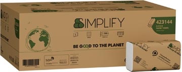 Papernet Papernet papieren handdoeken Simplify, Z-vouw, 2-laags, 200 vellen, pak van 20 stuks