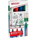 Edding Edding flipchartmarker E-380, geassorteerde kleuren, blister van 4 stuks