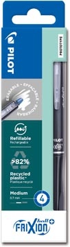 Pilot Pilot FriXion Ball Plus roller, medium, blauw, etui van 4 stuks