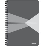Leitz Leitz Office notitieboek, ft A5, kaft in PP, gelijnd, grijs