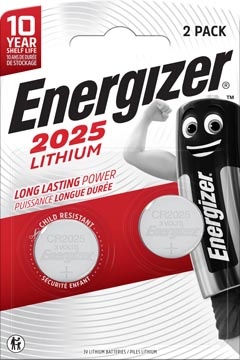 Energizer Energizer knoopcel CR2025, blister van 2 stuks