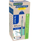 Pilot Pilot Ecoball B2P BeGreen balpen, large, blauw, doos van 10 stuks + 10 navullingen