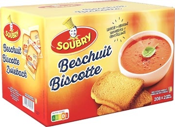 Soubry Soubry beschuiten, per 2 verpakt, doos van 208 stuks