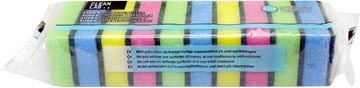 Aqualine Aqualine schuurspons ft 9 x 6 x 3 cm, pak van 10 stuks