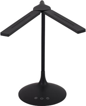 Alba ALBA LED draadloze LED bureaulamp Twin, zwart