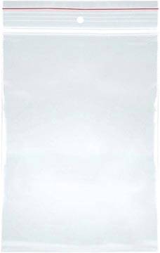 Office Products OFFICE products gripsealzakje, transparant, pak van 100 stuks, 80 x 120 mm