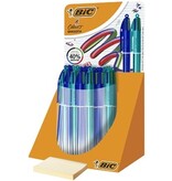 Bic BIC Colours Smooth Gradiant 4-kleurenbalpen, medium, blauw en groen, display van 30 stuks