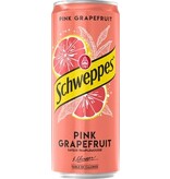 Schweppes Pink grapefruit frisdrank, sleek blik van 33 cl, pak van 24