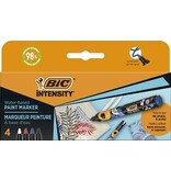 Bic BIC Intensity paintmarker, klassieke kleuren, set van 4 stuks