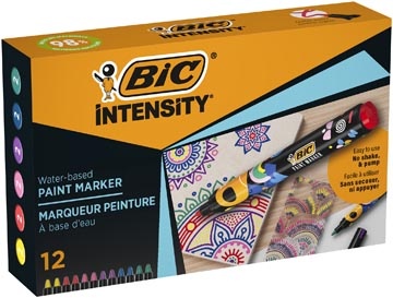 Bic BIC Intensity paintmarker, geassorteerde kleuren, set van 12 stuks