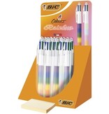 Bic BIC Colours Rainbow 4-kleurenbalpen, medium, display van 30 stuks