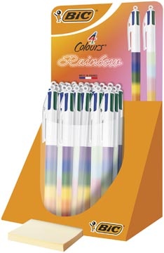 Bic BIC Colours Rainbow 4-kleurenbalpen, medium, display van 30 stuks
