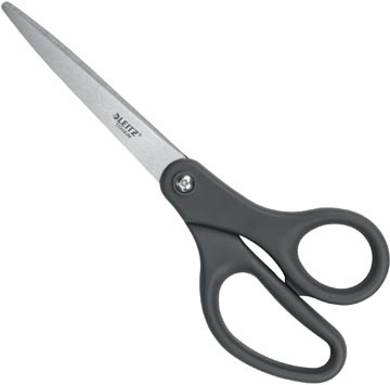 Leitz Leitz schaar, ft 20,5 cm, rechts en links, scherpe punt, titanium, grijs, blister van 1 stuk