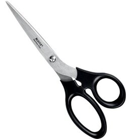 Leitz Leitz schaar, ft 18,5 cm, rechts en links, scherpe punt, RVS, zwart, blister van 1 stuk