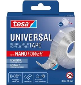 Tesa Tesa dubbelzijdige tape Nano Power, ft 3 m x 30 mm, transparant