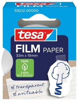 Tesa Tesafilm papier tape, ft 19 mm x 33 m, transparant