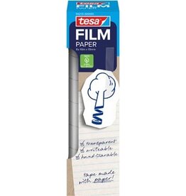Tesa Tesafilm papier tape, ft 19 mm x 10 m, transparant, doos van 8 stuks
