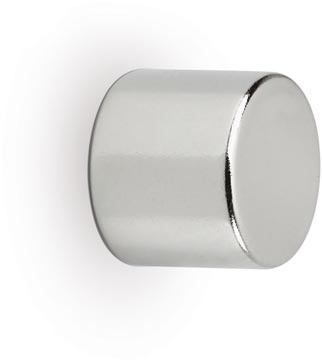 Maul MAUL neodymium cylinder magneet, ft 10 x 10 x 10 mm, trekkracht 4 kg, zilver, blister van 10 stuks