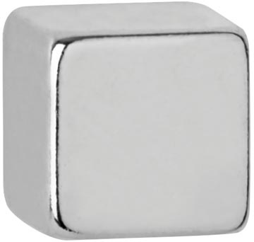 Maul MAUL neodymium kubusmagneet, ft 7 x 7 x 7 mm, trekkracht 1,6 kg, zilver, blister van 10 stuks