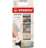 Stabilo STABILO BOSS MINI naturevibes markeerstift, geassorteerde kleuren, blister van 5 stuks