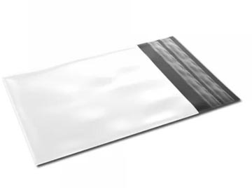 Merkloos Verzendenvelop ft 320 x 420 + 70 mm, met retoursluiting, 55 micron, doos van 500 stuks