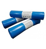 Afvalzak, ft 65/25 x 140 cm, blauw, LDPE, 10 x rol van 10 stuks