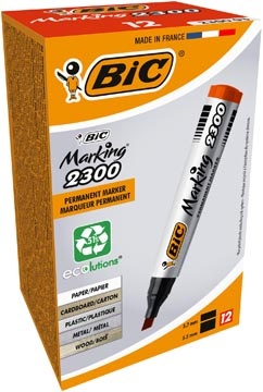 Bic Bic permanent marker Marking 2300 ECOlutions, rood, doos van 12 stuks