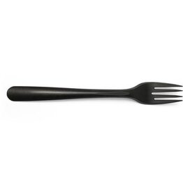 Conpax Conpax Folia vork, herbruikbaar, uit CPLA, 19 cm, zwart, pak van 50 stuks
