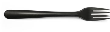 Conpax Conpax Folia vork, herbruikbaar, uit CPLA, 19 cm, zwart, pak van 50 stuks