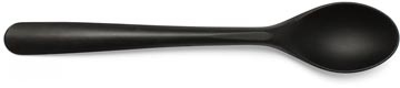 Conpax Conpax Folia dessertlepel, herbruikbaar, uit CPLA, 14,5 cm, zwart, pak van 50 stuks