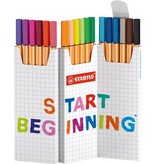 Stabilo STABILO point 88 fineliner, geassorteerde kleuren, deskset van 18 stuks