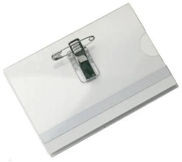 Badge met combiklem, ft 58 x 90 mm, doos van 50 stuks