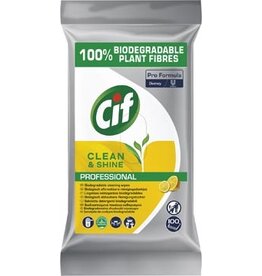 Cif Cif vochtige schoonmaakdoekjes Clean & Shine, pak van 100 stuks