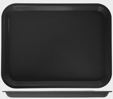 Araven Araven dienblad, ft 35 x 27 x 2 cm, anti slip, zwart