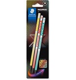 Staedtler Staedtler Norix grafietpotlood, HB, blister van 3 stuks, geassorteerde kleuren