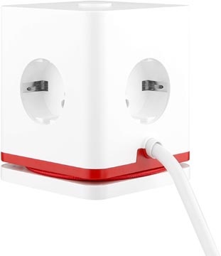 IOIO IOIO contactdoos SW1000, 3 stopcontacten en 3 USB-poorten, kubus, wit