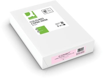 Q-CONNECT Q-CONNECT gekleurd kopieerpapier, A4, 80g, pak van 500 vel, roze
