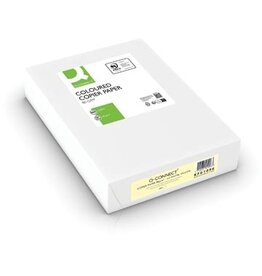 Q-CONNECT Q-CONNECT gekleurd kopieerpapier, A4, 80g, pak van 500 vel, lichtgeel