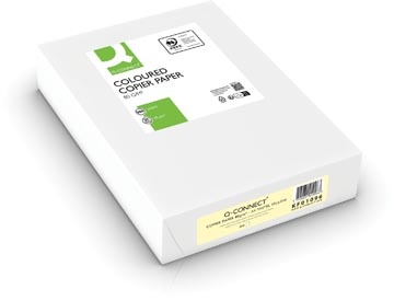 Q-CONNECT Q-CONNECT gekleurd kopieerpapier, A4, 80g, pak van 500 vel, lichtgeel