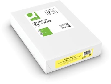 Q-CONNECT Q-CONNECT gekleurd kopieerpapier, A4, 80g, pak van 500 vel, felgeel