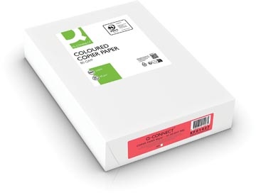 Q-CONNECT Q-CONNECT gekleurd kopieerpapier, A4, 80g, pak van 500 vel, felrood