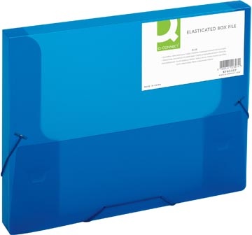Q-CONNECT Q-CONNECT elastobox, met elastieken, A4, rug 25 mm, blauw
